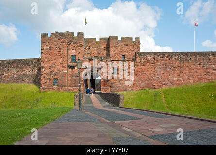Carlisle Castle Gateway Entrance in summer Cumbria England UK United Kingdom GB Great Britain Stock Photo
