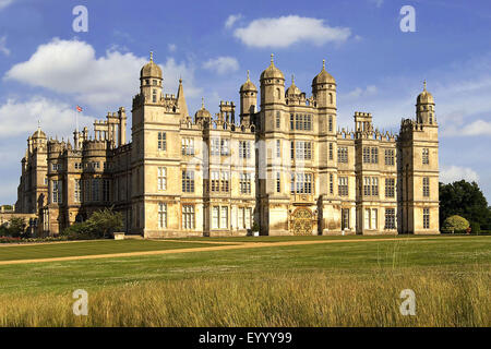 Burghley House, an english county house near Stamford , United Kingdom, England, Lincolnshire Stock Photo