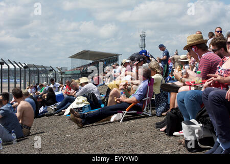 Crowd scene Silverstone F1 GP 2015 Stock Photo