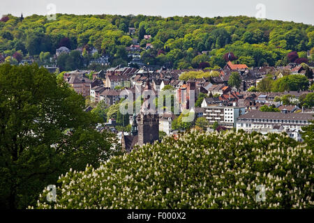 view from the Elisen Tower onto Wuppertal, Germany, North Rhine-Westphalia, Wuppertal Stock Photo