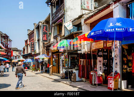 Shops In Xie Jie Street, Yangshuo, Guangxi Province, China Stock Photo