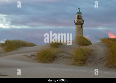 Warnemuende Lighthouse in the morning, Germany, Mecklenburg Vorpommern, Warnemuende, Rostock Stock Photo