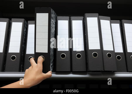 Row of Ring binders Stock Photo