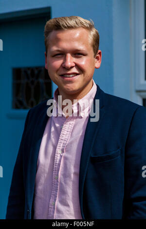 Good Looking Casually Dressed Young Man, Lewes, Sussex, UK Stock Photo