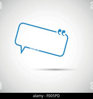 Vector speech bubble on a light background Stock Vector