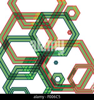 Vector background of large colored hexagons eps Stock Vector