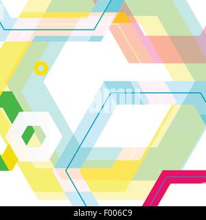 Vector background of large colored hexagons eps Stock Vector