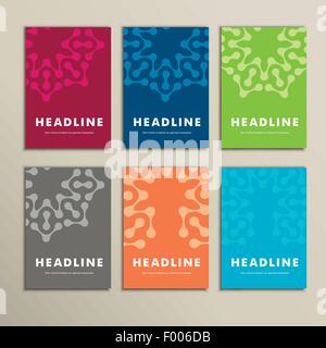 Set for design in molecules abstract style Stock Vector