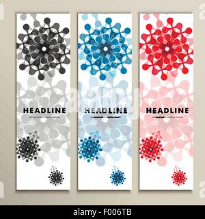 Set for design in molecules abstract style Stock Vector