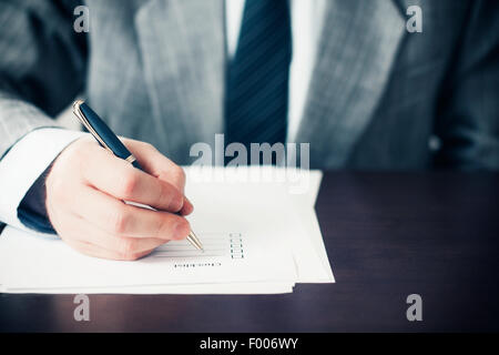 Filling Tasks to Checklist Stock Photo