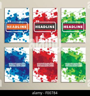 abstract colored squares on a white background Stock Vector