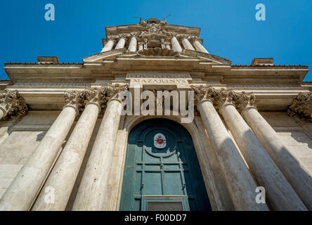 Exterior of Santi Vincenzo e Anastasio a Trevi or ('Saints Vincent and Anastasius at Trevi') Stock Photo