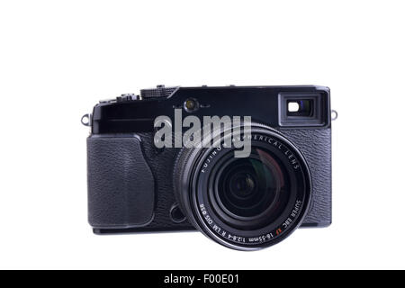 PANAMA, PANAMA - AUGUST 4, 2015:  The Fujifilm X-Pro1 is a mirrorless interchangeable-lens digital camera announced in January 2 Stock Photo