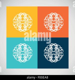 Colored broken lines on a light background Stock Vector