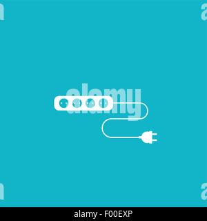 Wire, socket and electric plug vector design Stock Vector