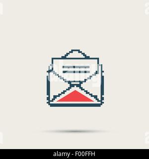 Simple stylish pixel icon envelope. Vector design Stock Vector