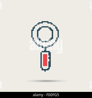 Simple stylish pixel magnifying glass icon design Stock Vector Image ...