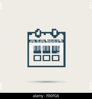 Simple stylish pixel icon calendar. Vector design Stock Vector