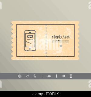 Simple stylish pixel icon phone. Vector design Stock Vector