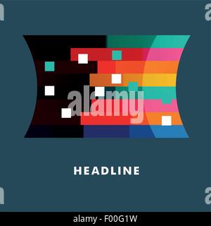 Vector illustration of abstract squares and lines Stock Vector