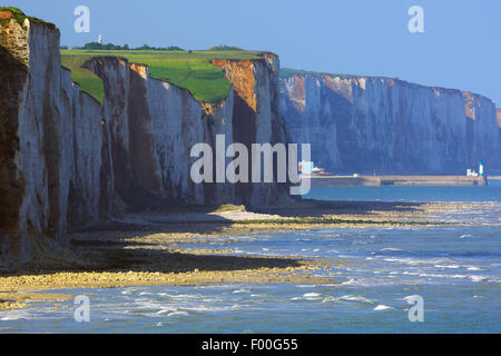 White cliffs in Ault, Bay of the Somme, France Stock Photo