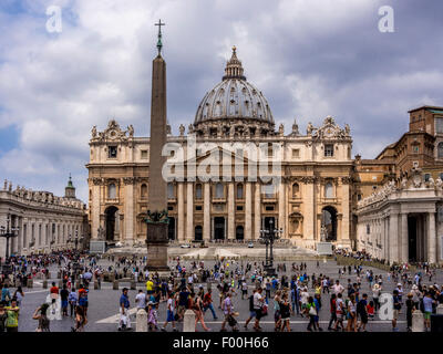 St Peter's basilica, St Peters Square. Vatican City, Rome. Italy. Stock Photo