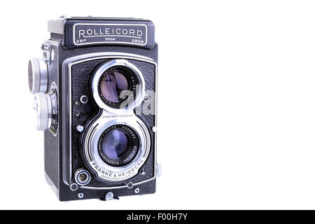 PANAMA, PANAMA - JULY 11, 2015:The Rolleicord was a popular medium-format twin lens reflex camera made by Franke & Heidecke betw Stock Photo