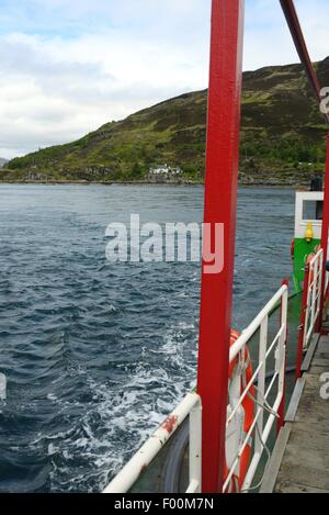 Glenelg Ferry to the Isle of Skye, Scotland. Onboard for the crossing. Stock Photo