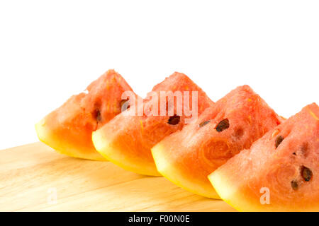 Yellow Watermelon  isolated on white background Stock Photo