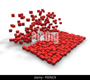 Complete Red Cubes Stock Photo - Alamy