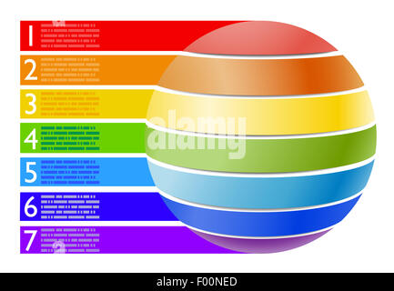 Infographic examples, food pyramid cake Stock Photo