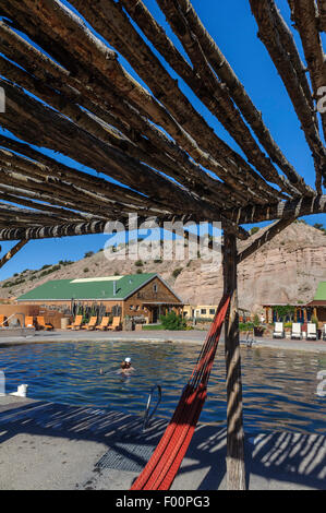 Ojo Caliente Mineral Springs Resort & Spa. Ojo, Caliente, New Mexico. USA Stock Photo