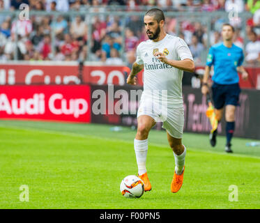 Munich, Germany. 5th Aug, 2015. Real Madrid's Isco in action during the semifinal at the Audi Cup Real Madrid vs Tottenham Hotspur in Munich, Germany, 5 August 2015. Photo: MARC MUELLER/dpa/Alamy Live News Stock Photo