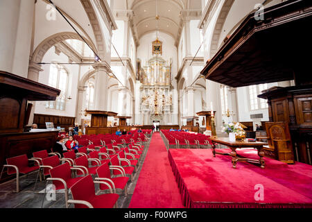 interior  of the protestant Westerkerk in the dutch capital Amsterdam, North Holland, Netherlands Stock Photo