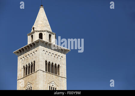 Belfry of the Cathedral of St Nicholas the Pilgrim (San Nicola Pellegrino) in Trani, Italy. Stock Photo