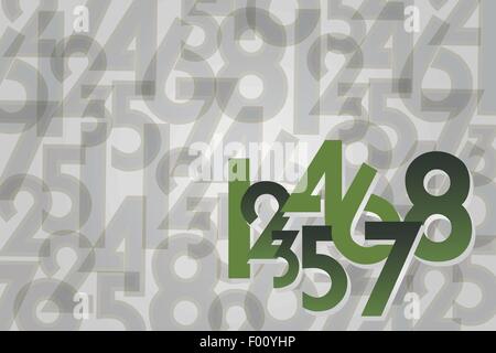 Random numbers background EPS10 vector illustration. Stock Vector