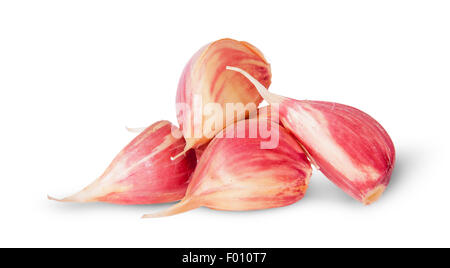 Pile garlic cloves isolated on white background Stock Photo