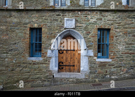 Originally  built as the Customs House, the 15th Century Desmond Castle & International Museum of Wine, Cork Street, Kinsale, County Cork, Ireland Stock Photo