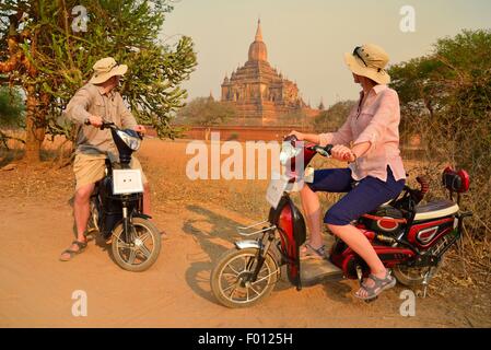 couple in Bagan Myanmar Stock Photo