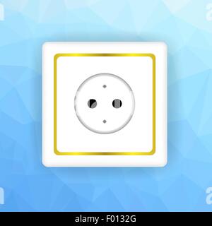 White Socket Icon Stock Vector