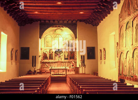 Iglesia de Santa Cruz de la Canada, Santa Cruz, New Mexico Stock Photo