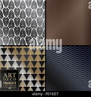 Art Deco seamless vintage wallpaper pattern Stock Vector