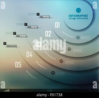 Transparent business Infographics. Shadows Stock Vector