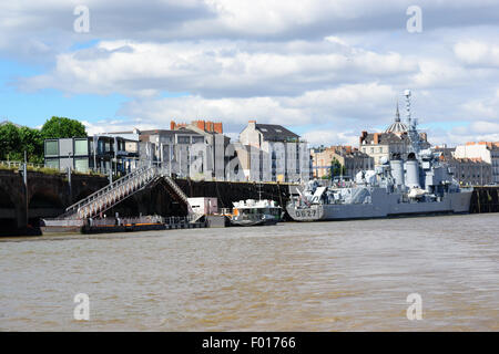 Maillé-Brézé T 47-class destroyer museum ship in Nantes  commissioned on 4 May 1957 Stock Photo