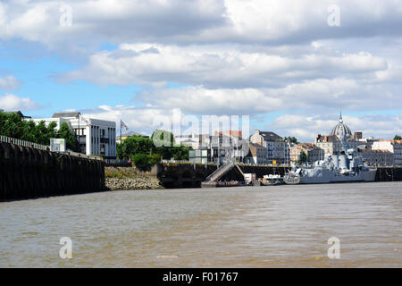 Maillé-Brézé T 47-class destroyer museum ship in Nantes  commissioned on 4 May 1957 Stock Photo