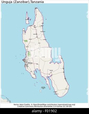 zanzibar map Stock Vector Art & Illustration, Vector Image: 121965098 ...