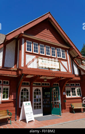 Bowen Island Public Library building, Snug Cove, Bowen Island, British Columbia, Canada Stock Photo