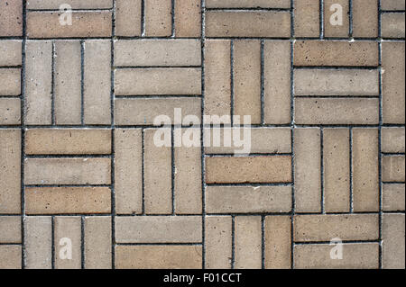 Brick wall geometric pattern composed of rectangles and squares Stock Photo