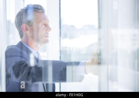 Thinking businessman in the office Stock Photo
