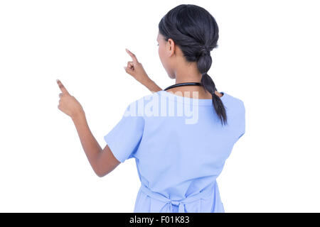 young doctor gesturing with hands Stock Photo